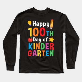 Happy 100th Days of Kindergarten Long Sleeve T-Shirt